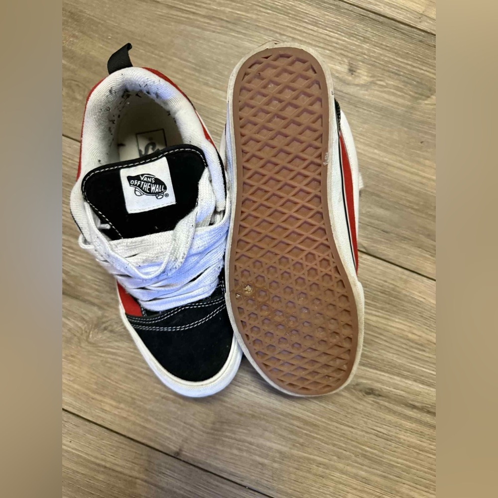 Vans Bold Red and Black Sneakers - Picture 4 of 8